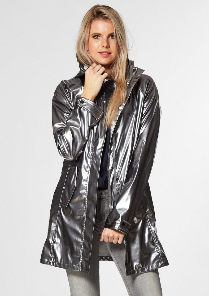 Silver raincoat outlet