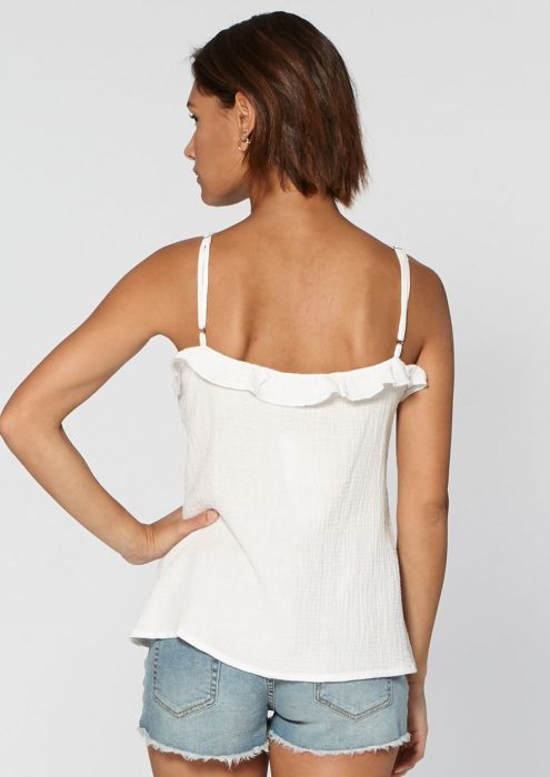 Lot Strap Top White Bleached