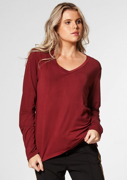 Monica Longsleeve Bordeaux Rood