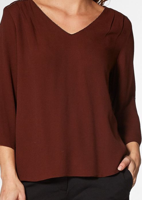 Izzy Blouse Rusty Brown