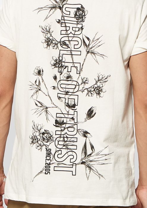 Nicolas Wit  T-shirt met Backprint
