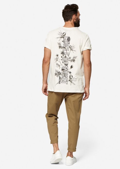 Nicolas Wit  T-shirt met Backprint