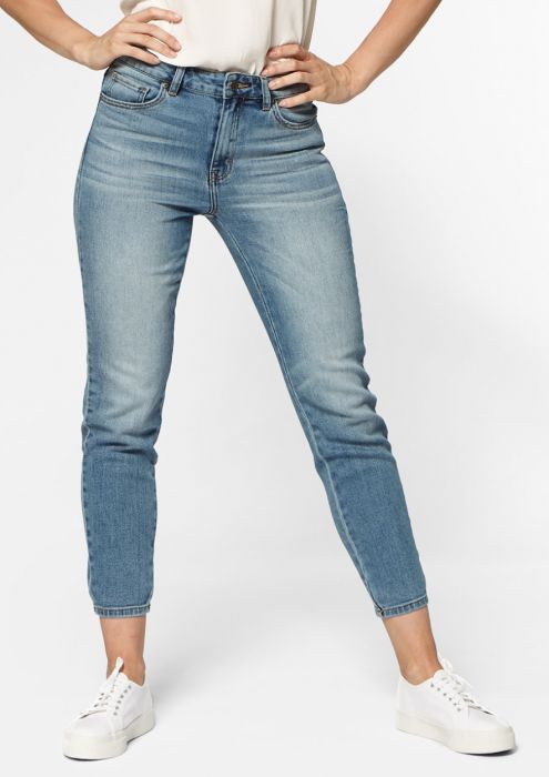 Chloe Mom Jeans Blue Garment - Regular Fit