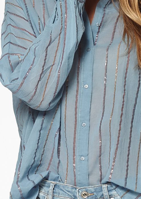 LISSE BLOUSE Shadow Blue - Loose Fit