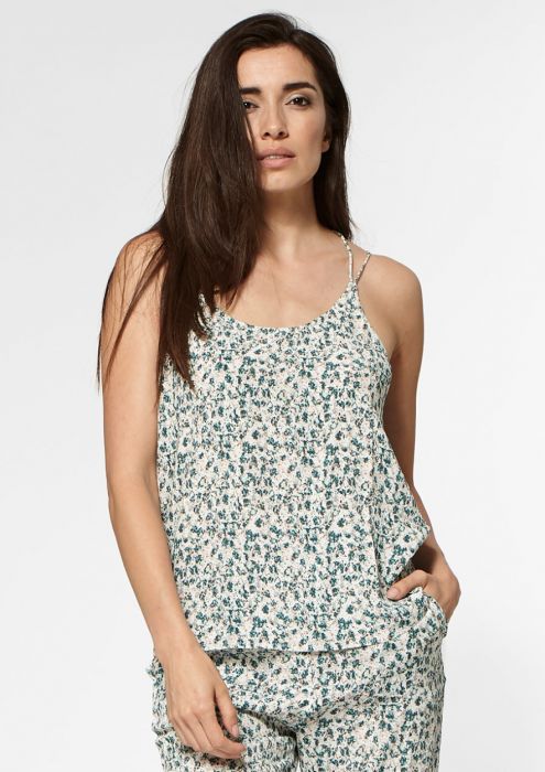 Cecile Strap Top Met All-Over Print