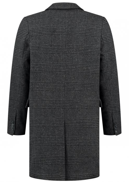 Laurens Coat Charcoal Check