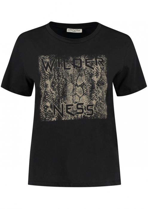 Suri T-Shirt met Wilderness print Zwart