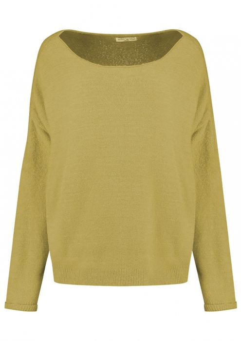 Zane Loose Fit Sweater Geel-Groen