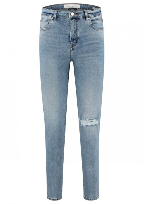 Chloe Mom Jeans Blue Illusion - Tapered Fit