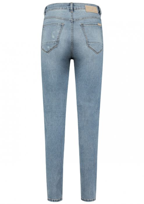 Chloe Mom Jeans Blue Illusion - Tapered Fit