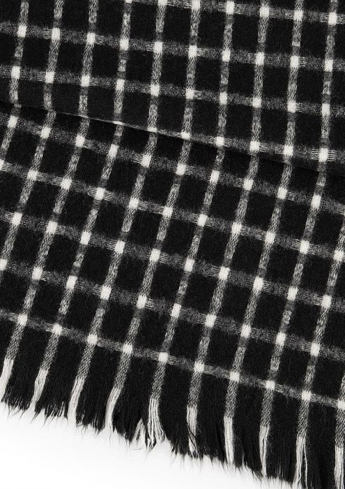 Nova Sjaal met Zwart-Wit Ruitpatroon