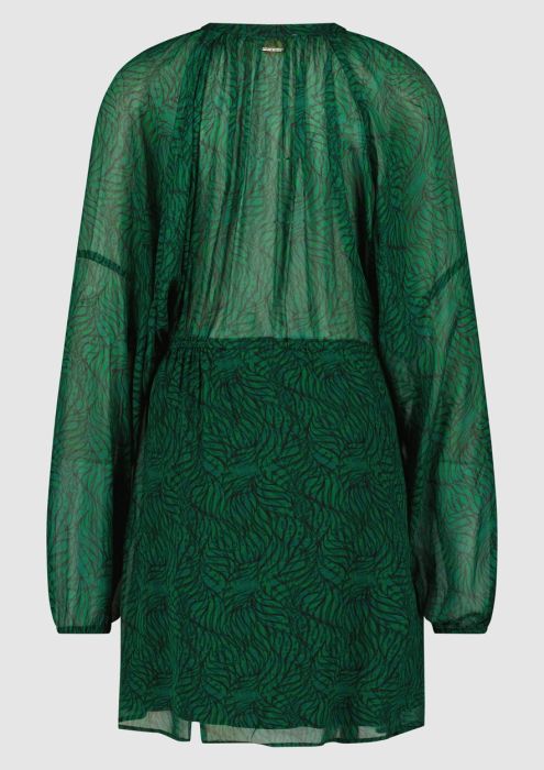 Holly Dress Emerald Leaves