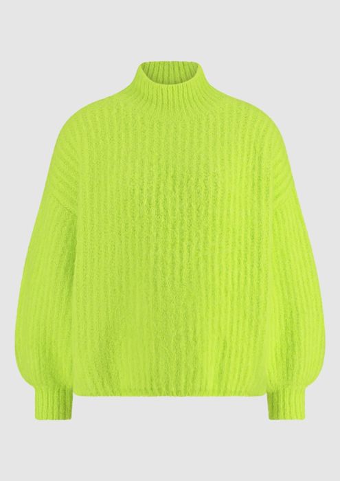 Joelle lime green oversized knitted sweater for women Circle Of Trust official webshop