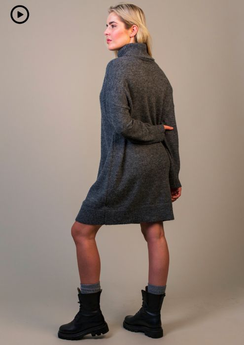 Alissa Knit Dress Dark Grey Melange