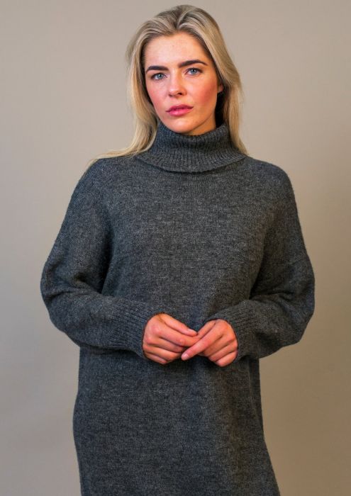 Alissa Knit Dress Dark Grey Melange