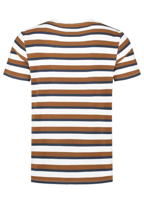 Arne T-Shirt met Bruin Streeppatroon