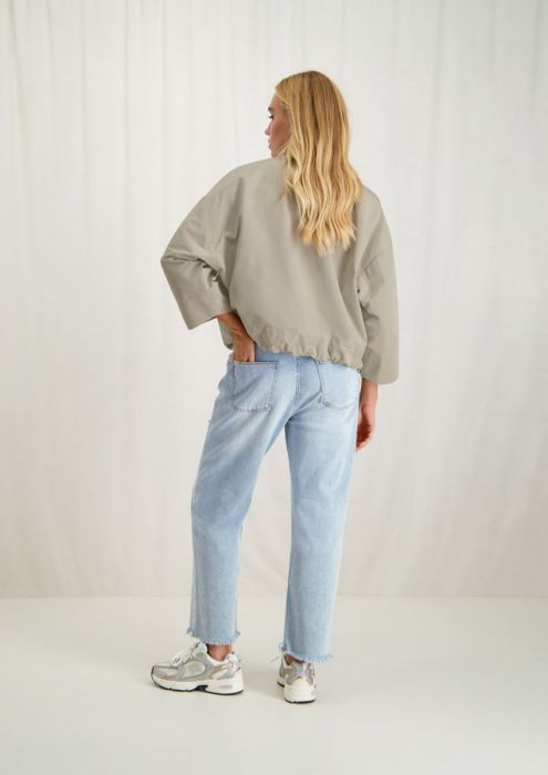 Jaimy Straight Cropped Cool Blue - high Rise Loose Fit