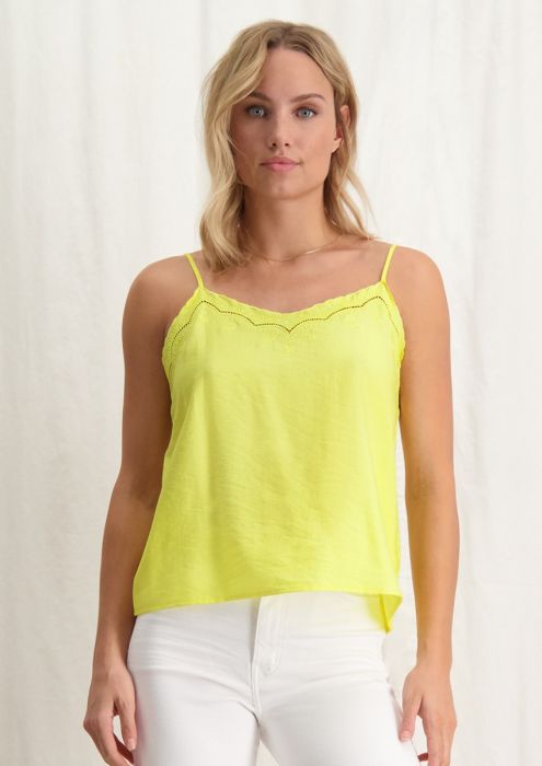 Marlie gele dames top met spaghettibandjes Circle Of Trust official webshop