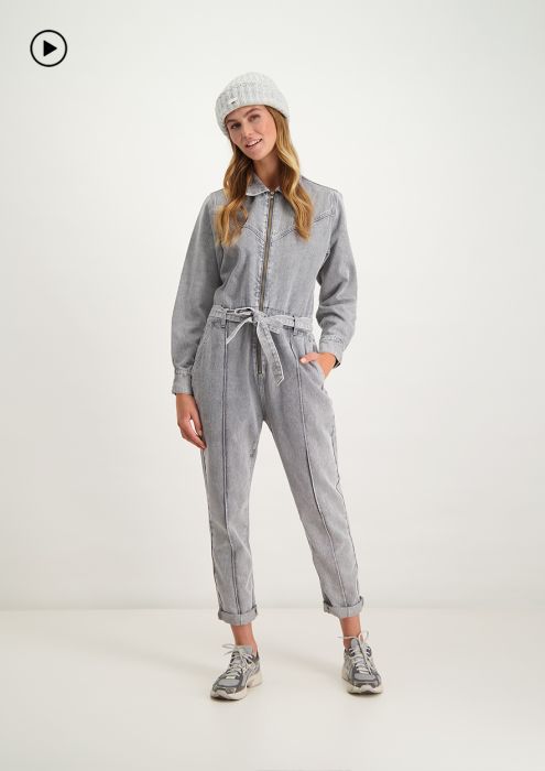 1901 stripe ponte 2025 crop jumpsuit