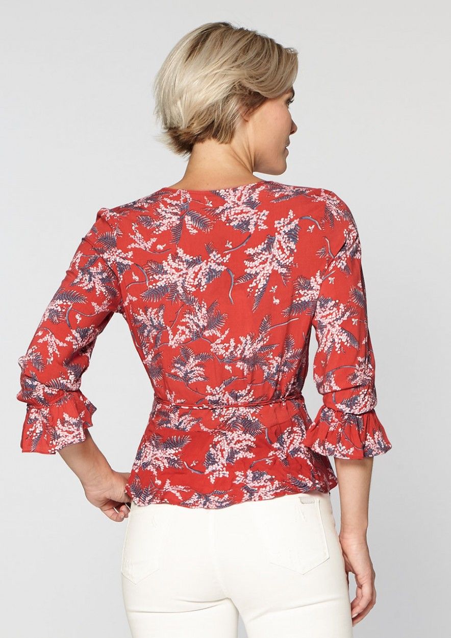 Wikkelblouse voor dames Lexi Red Rules Circle Of Trust official webshop