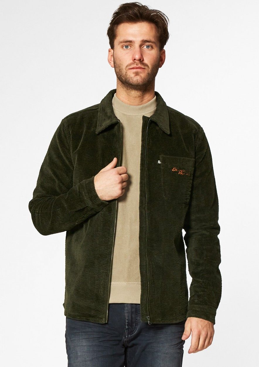 Theodor zip shirt pickle green