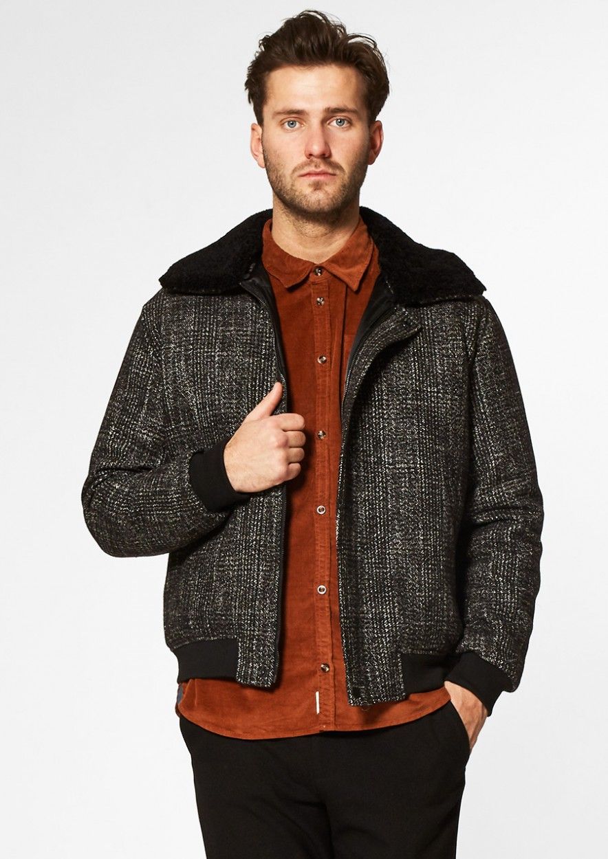Check bomber jacket mens deals