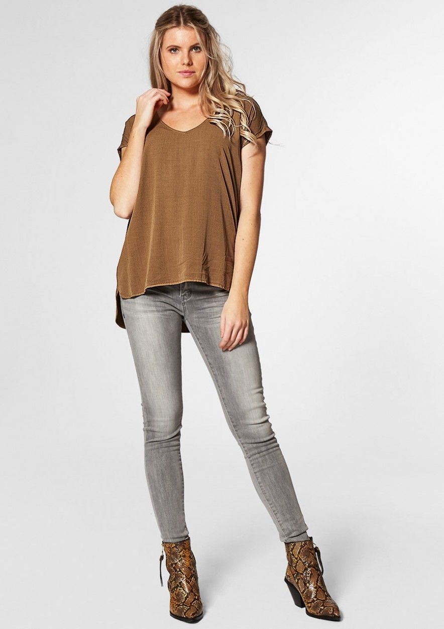 Olijfgroen top dames best sale