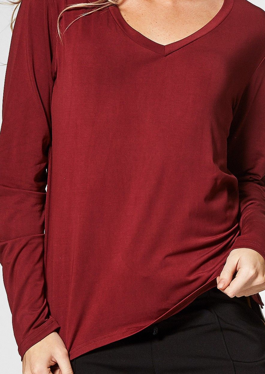 Bordeaux rood shirt dames 2025