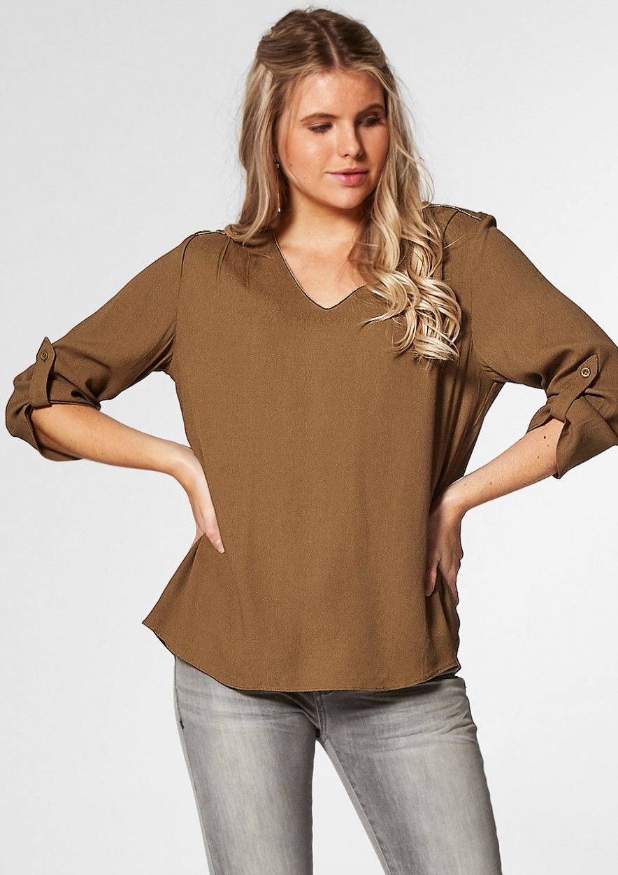 Izzy Blouse Dark Leaf