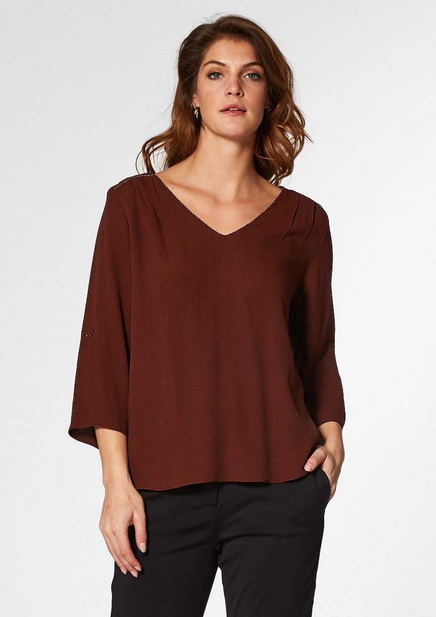 Izzy Blouse Rusty Brown