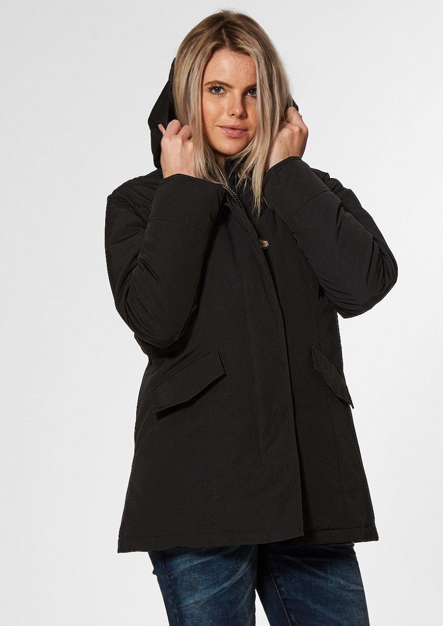 Fabrikant mechanisch geestelijke Alaska zwarte parka winterjas voor dames | Circle Of Trust official webshop
