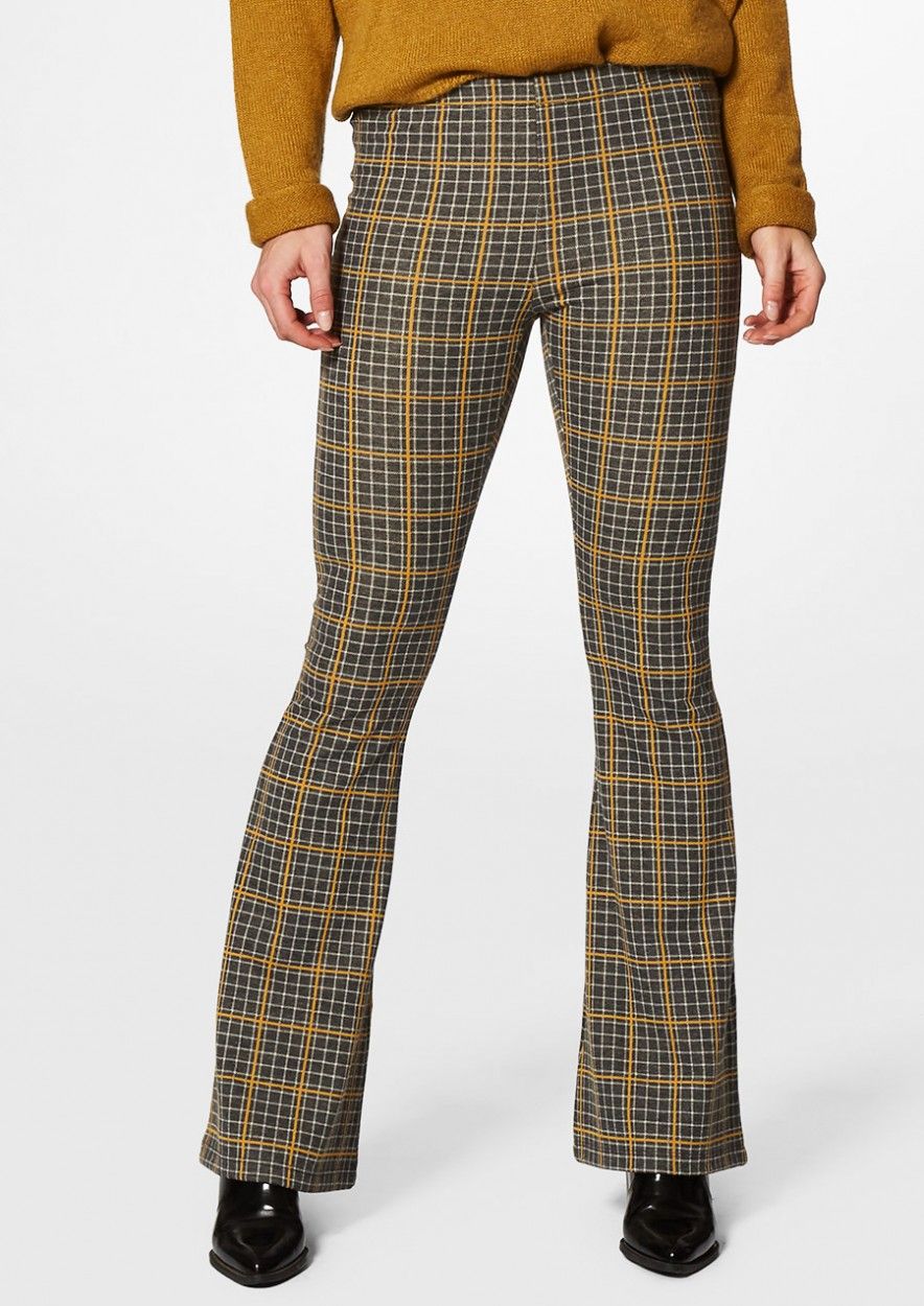 Geruite flared pants hot sale