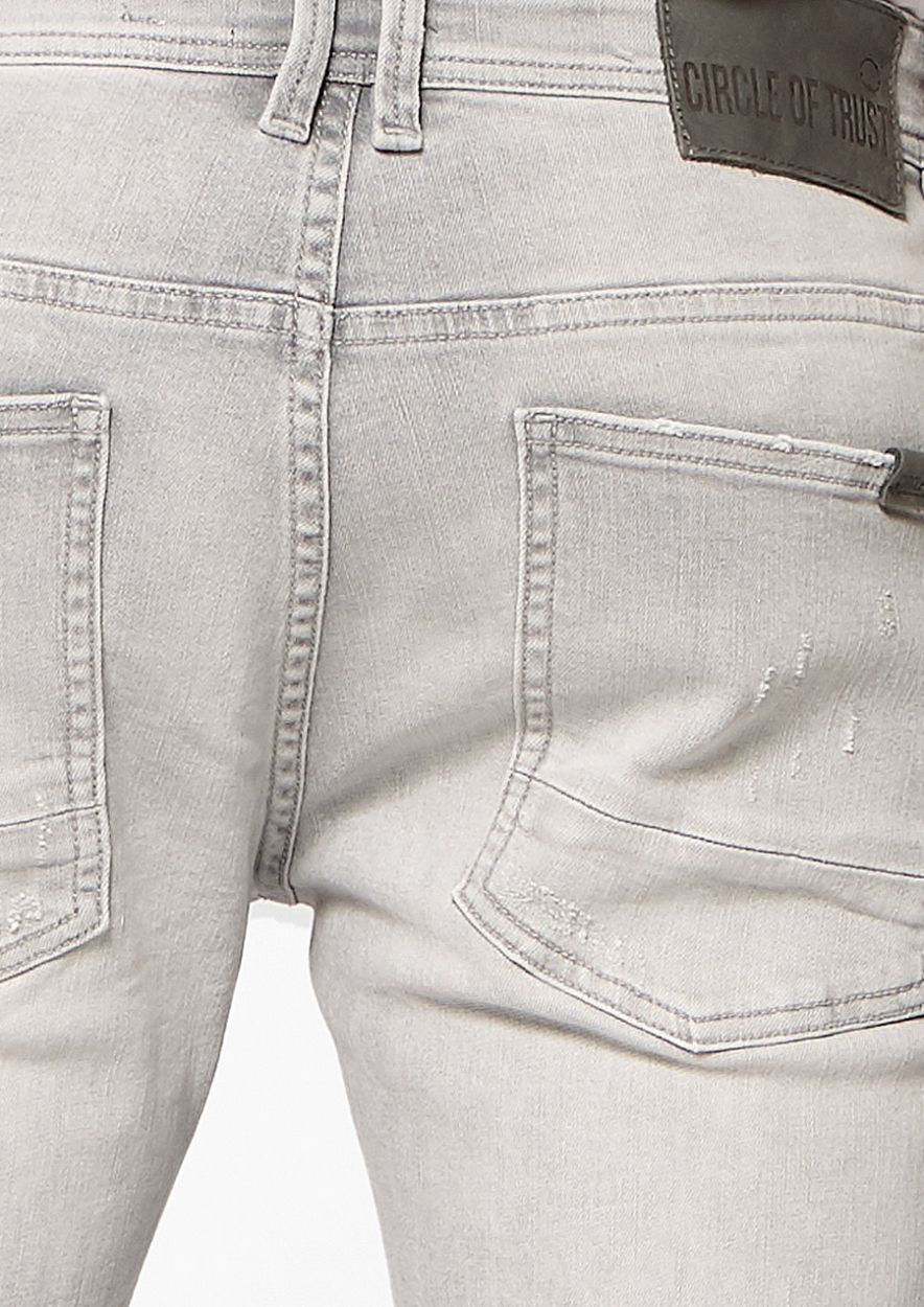 Transplanteren Wonder Plagen Connor lichtgrijze slim fit jeans met subtiele damage details voor heren |  Circle Of Trust official webshop