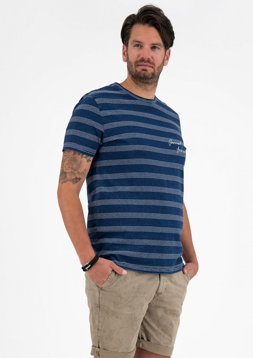 Tim T-Shirt met Blauw Streeppatroon
