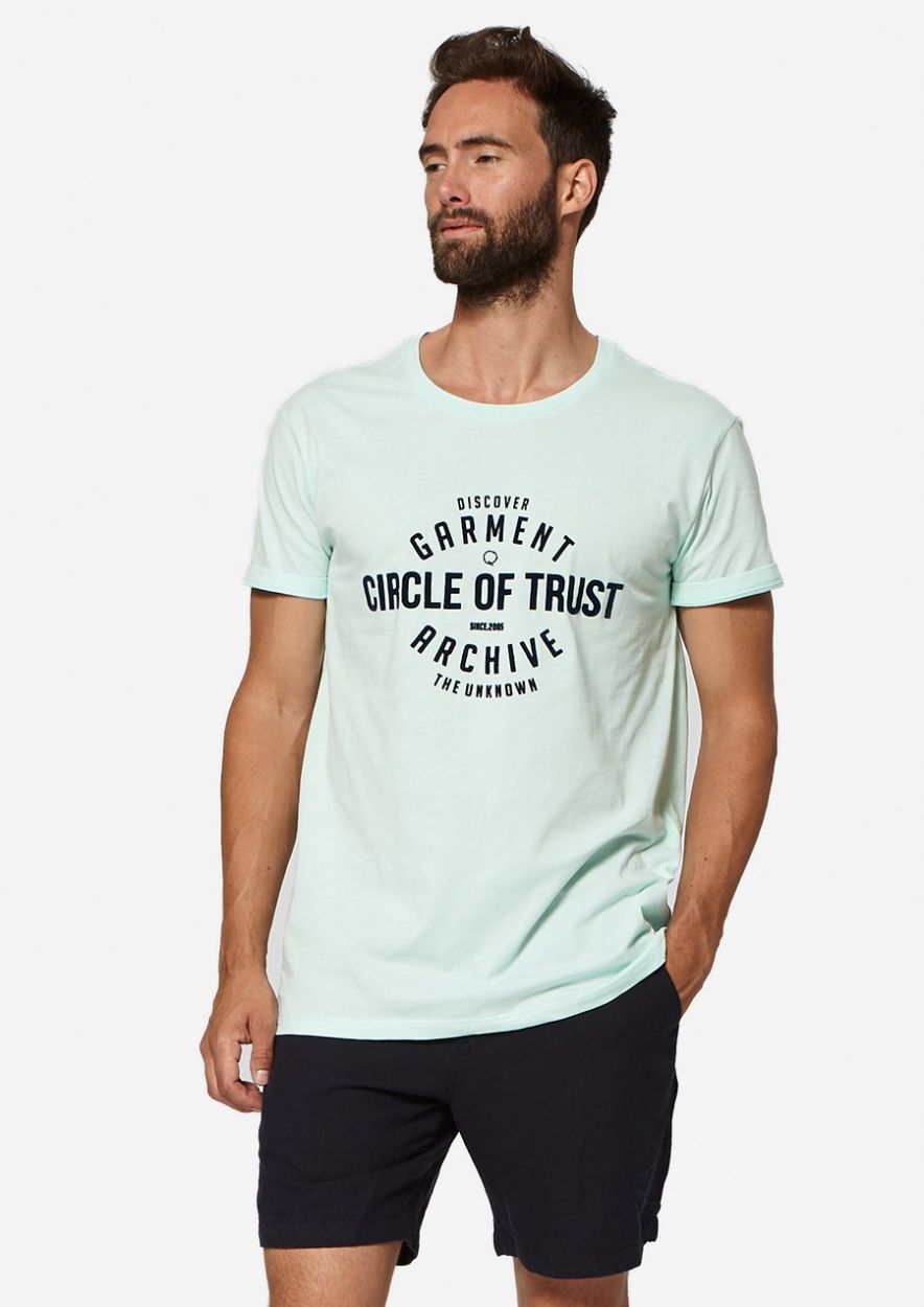 Jesse T-Shirt met Print Zacht Mintgroen