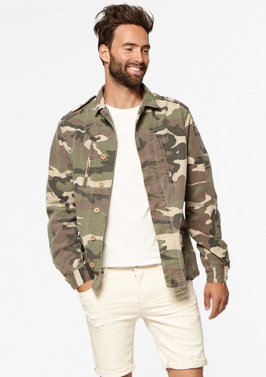 Leroy cotton camo jacket for men Circle Of Trust official webshop