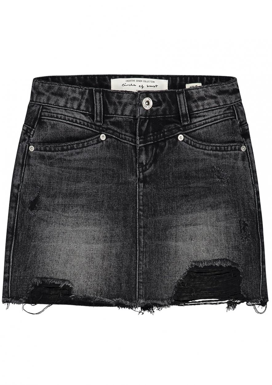 Girls Mimi Skirt Black Denim