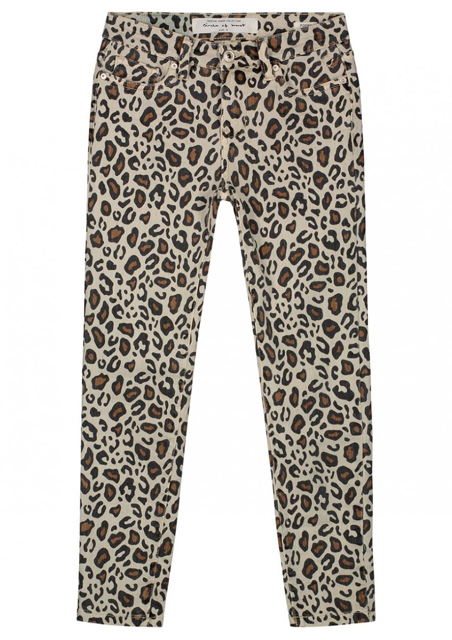 Girls Poppy Cropped Leopard - Skinny Fit