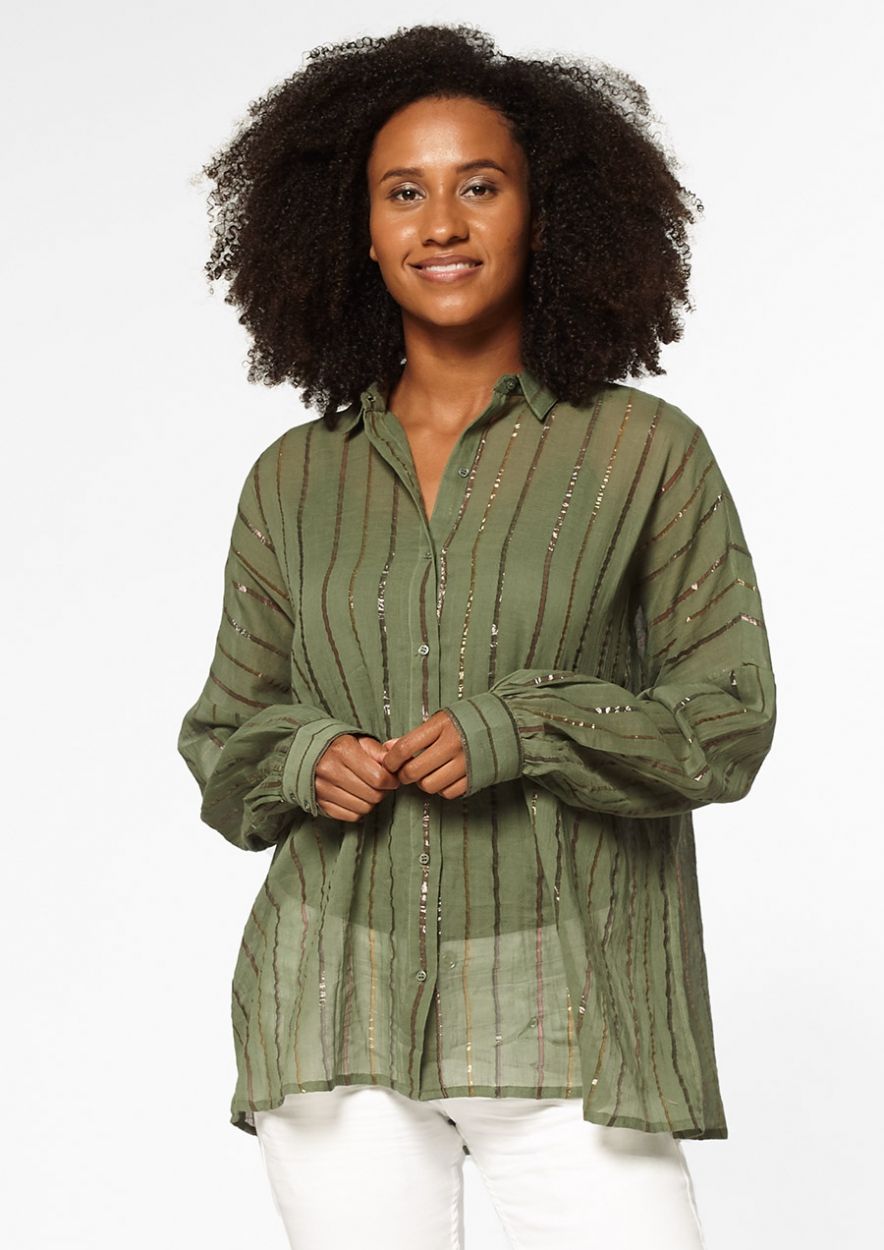 Rib blouse dames online