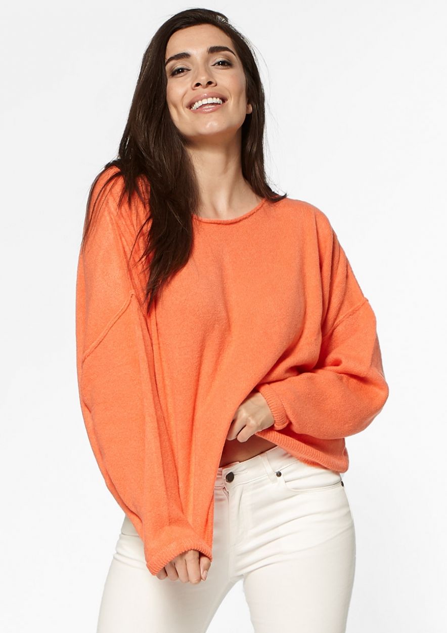 Zane Gebreide Sweater Oranje