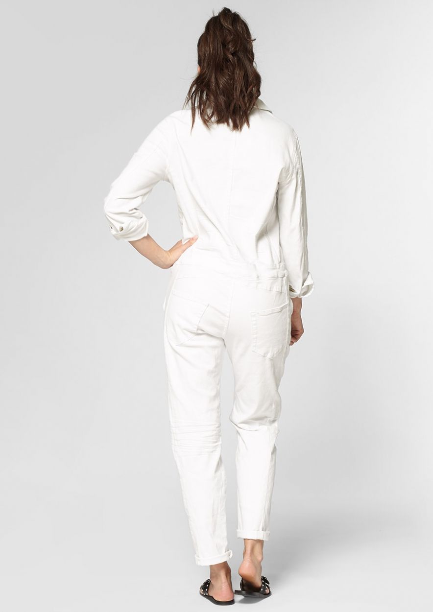 Off white denim top jumpsuit