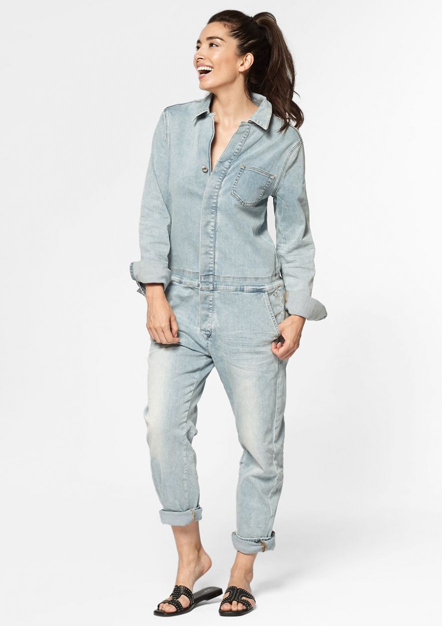 Eva Denim Jumpsuit Lichtblauw