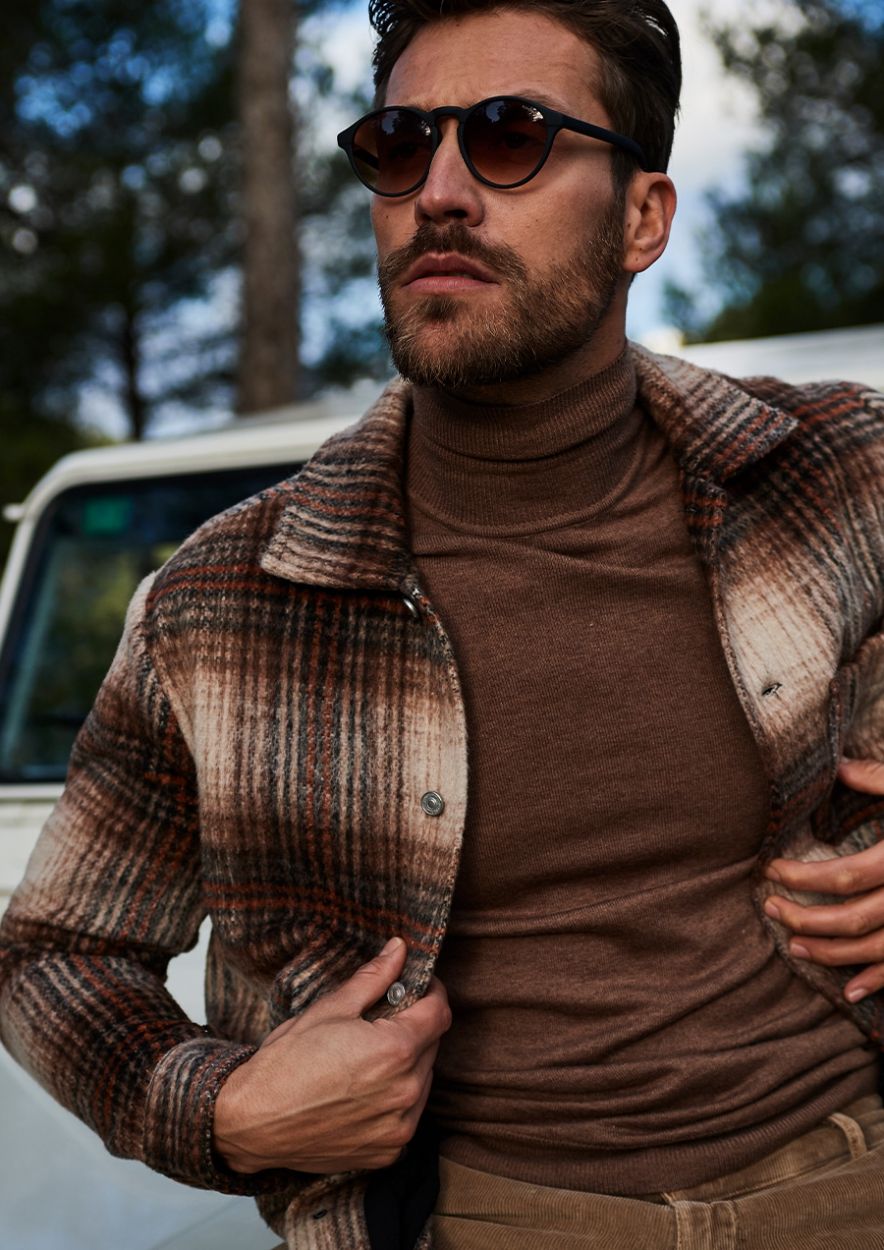 Chocolate turtleneck sale