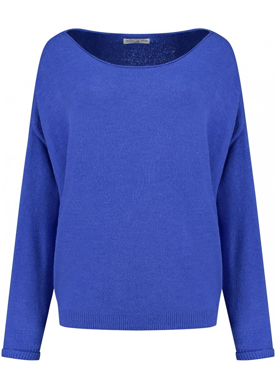 Zane Loose Fit Sweater Kobaltblauw