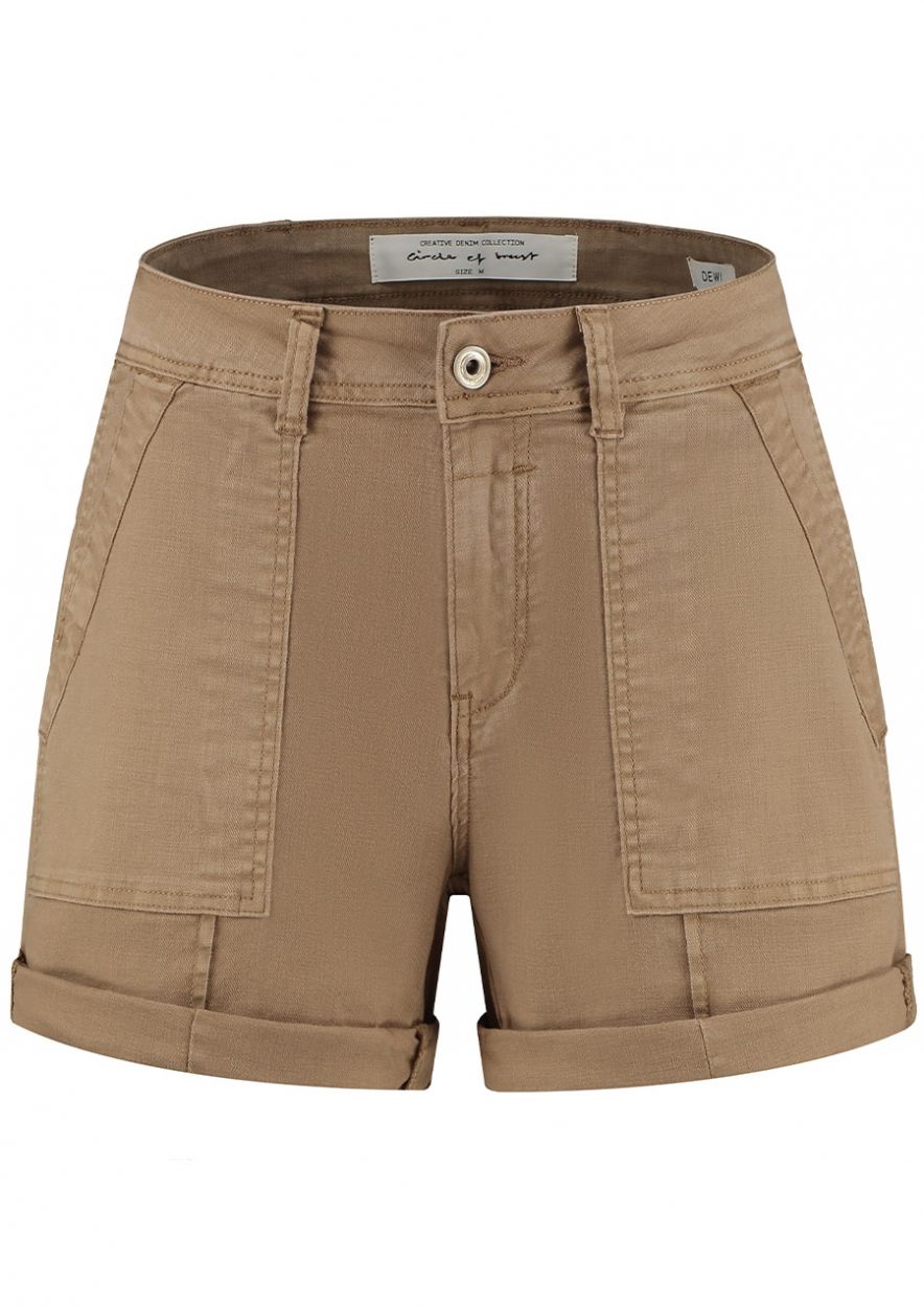 Dewi safari bruine dames short met opgestikte zakken | Circle Of Trust webshop