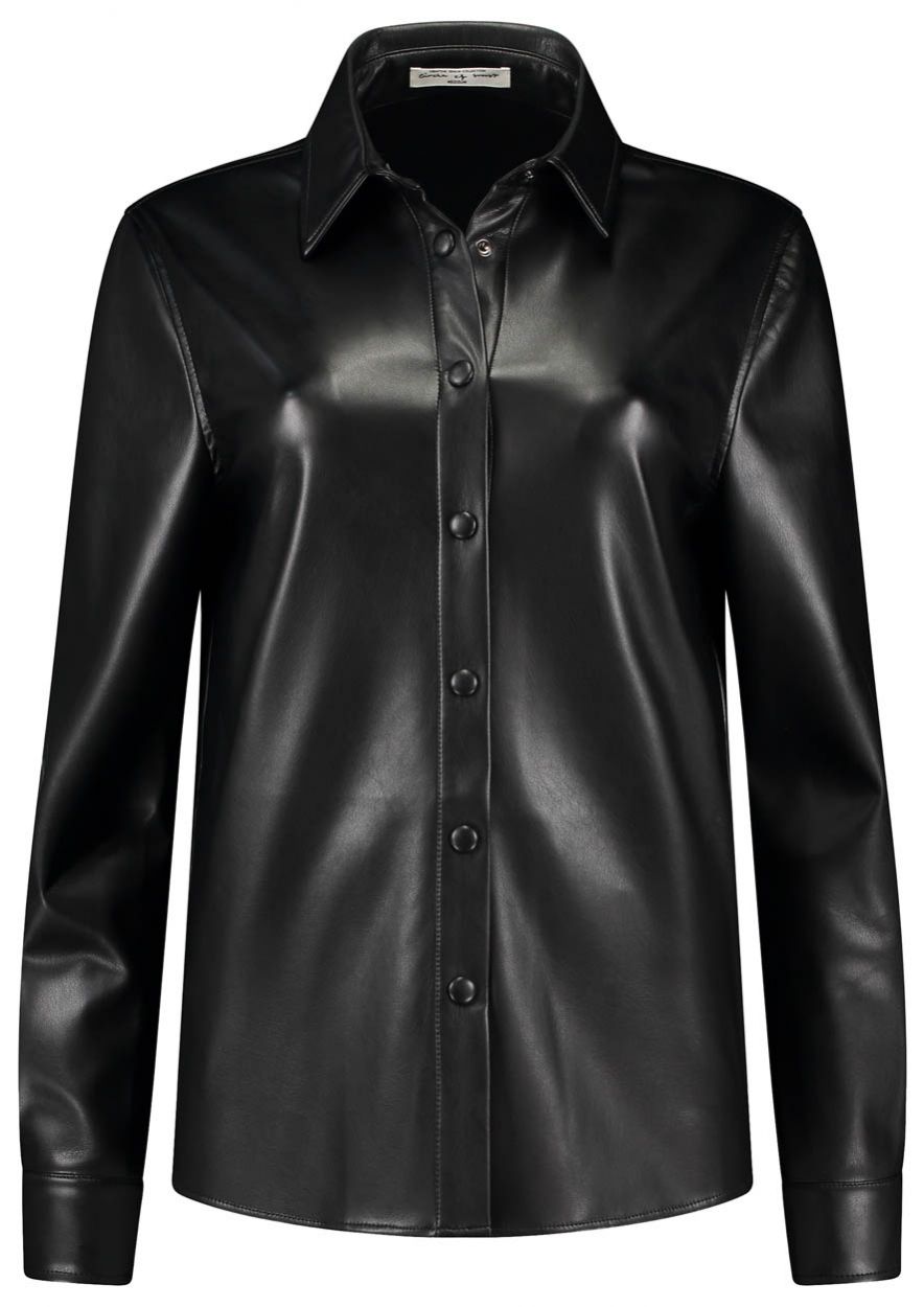 Broederschap schandaal Getand Xena zwarte imitatie leren blouse voor dames | Circle Of Trust official  webshop