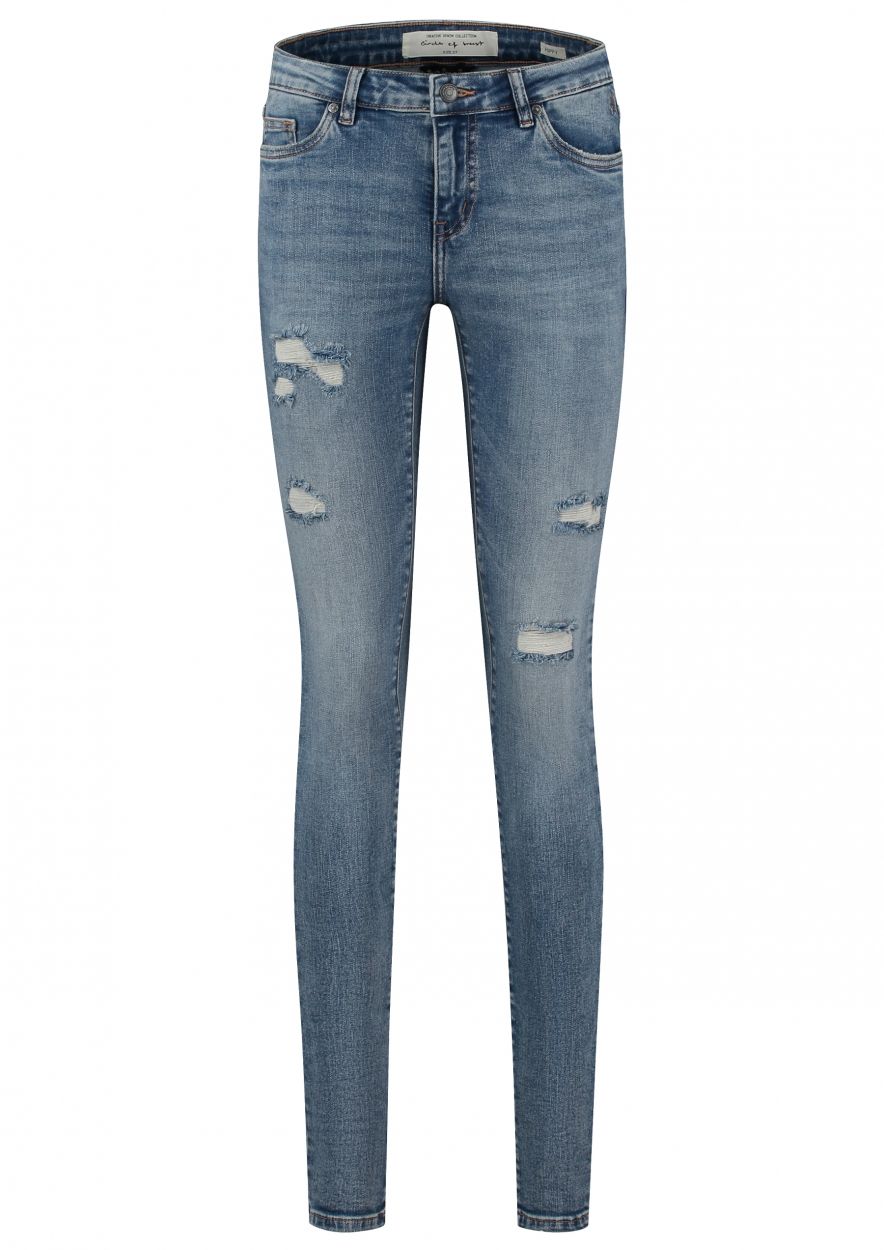 Poppy Worn Out Blue - Mid Rise Skinny Fit