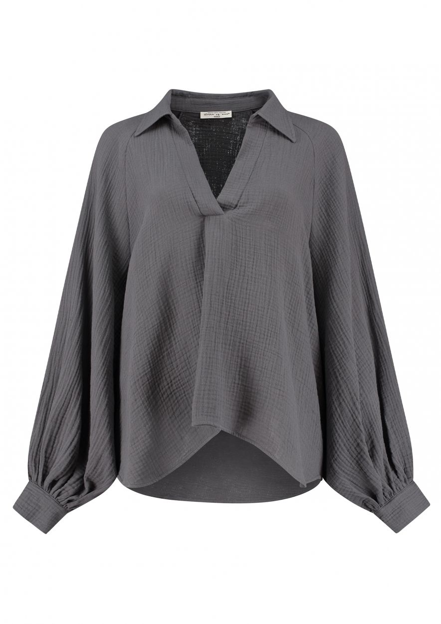 Zoe dark grey blouse for women Circle Of Trust official webshop