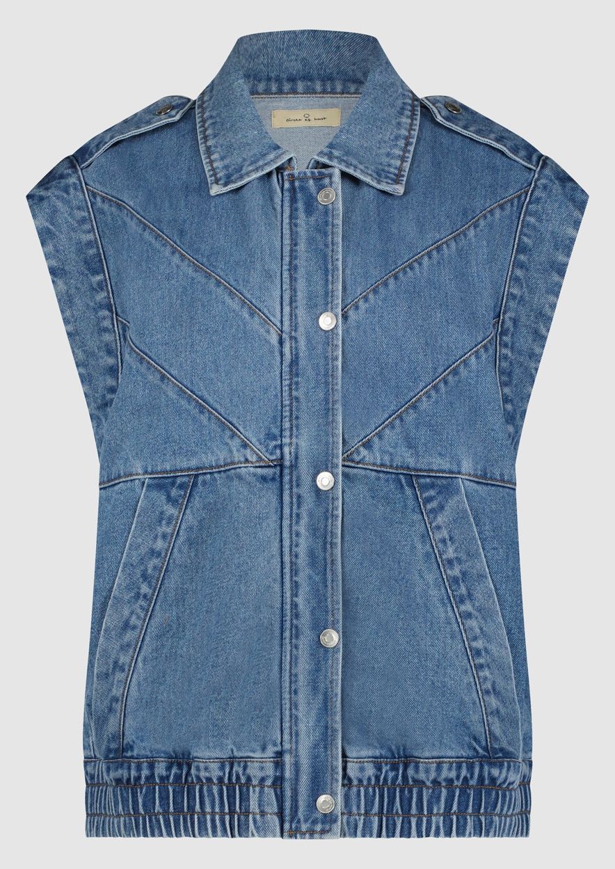 Girls Paige Denim Gilet Azure Sky