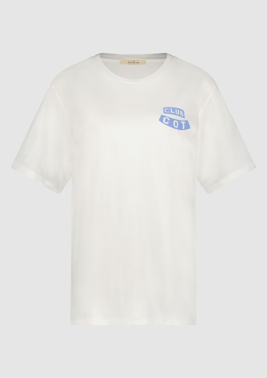Wit t shirt met opdruk hot sale